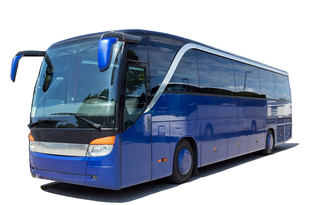 Full-size luxury charter coach for large groups and long-distance travel