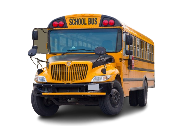 40-50 passenger school bus exterior front view